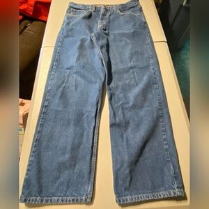 Eddie Bauer Relaxed Fit Men's Denim Blue Jeans Size 38x32 Neutral Everyday EUC